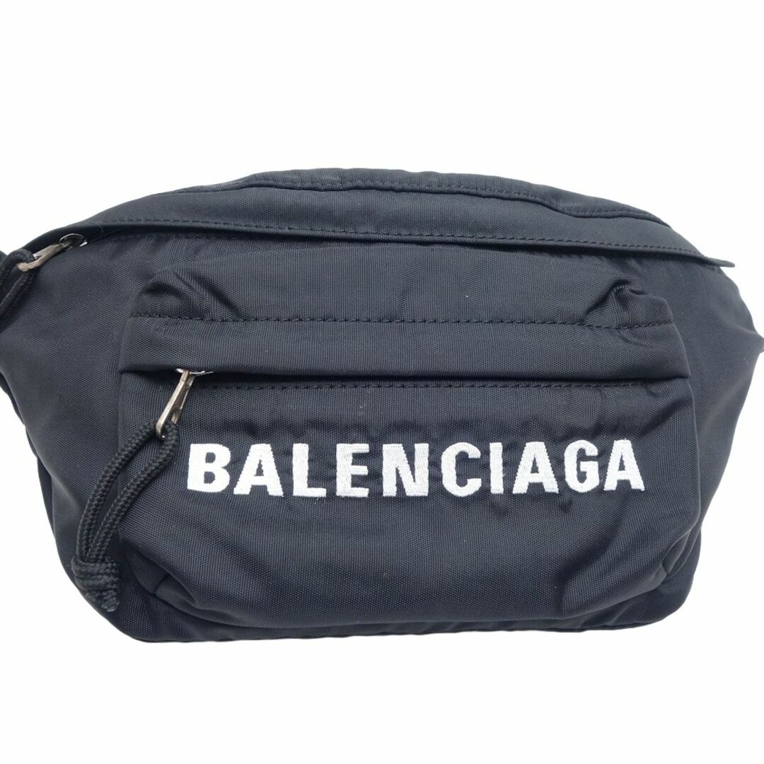 Balenciaga(バレンシアガ)のBALENCIAGA バレンシアガ ロゴクロスボディバッグ 529765 ウエストバッグ ナイロン ブラック ネイビー/450208【中古】 レディースのバッグ(ボディバッグ/ウエストポーチ)の商品写真