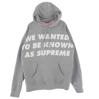 シュプリーム(Supreme)のSupreme シュプリーム パーカー 20SS Known As Hooded Sweatshirt シュプリーム ノウン アズ フーデッド スウェットシャツ プルオーバー パーカー グレー系 L【中古】(パーカー)