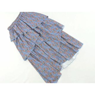 ビームス(BEAMS)のB:MING BEAMS ビームス ペイズリー柄 ティアード スカート sizeS/水色 ■■ レディース(ロングスカート)