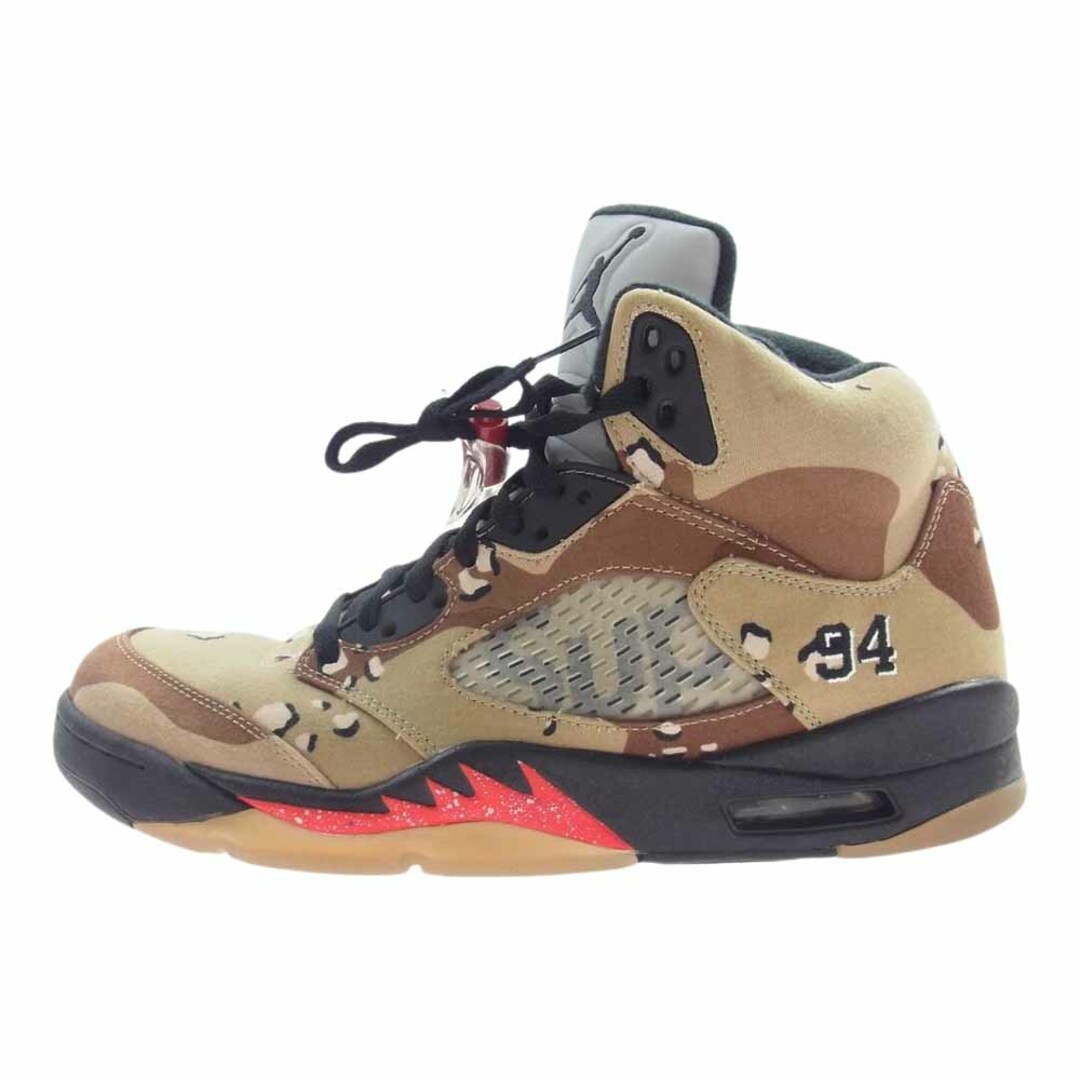 Supreme(シュプリーム)のSupreme シュプリーム スニーカー 15AW 824371-201 × Nike Air Jordan 5 Retro Desert Camo ナイキ エアジョーダン5 レトロ デザート カモ スニーカー マルチカラー系 27.5cm【中古】 メンズの靴/シューズ(スニーカー)の商品写真