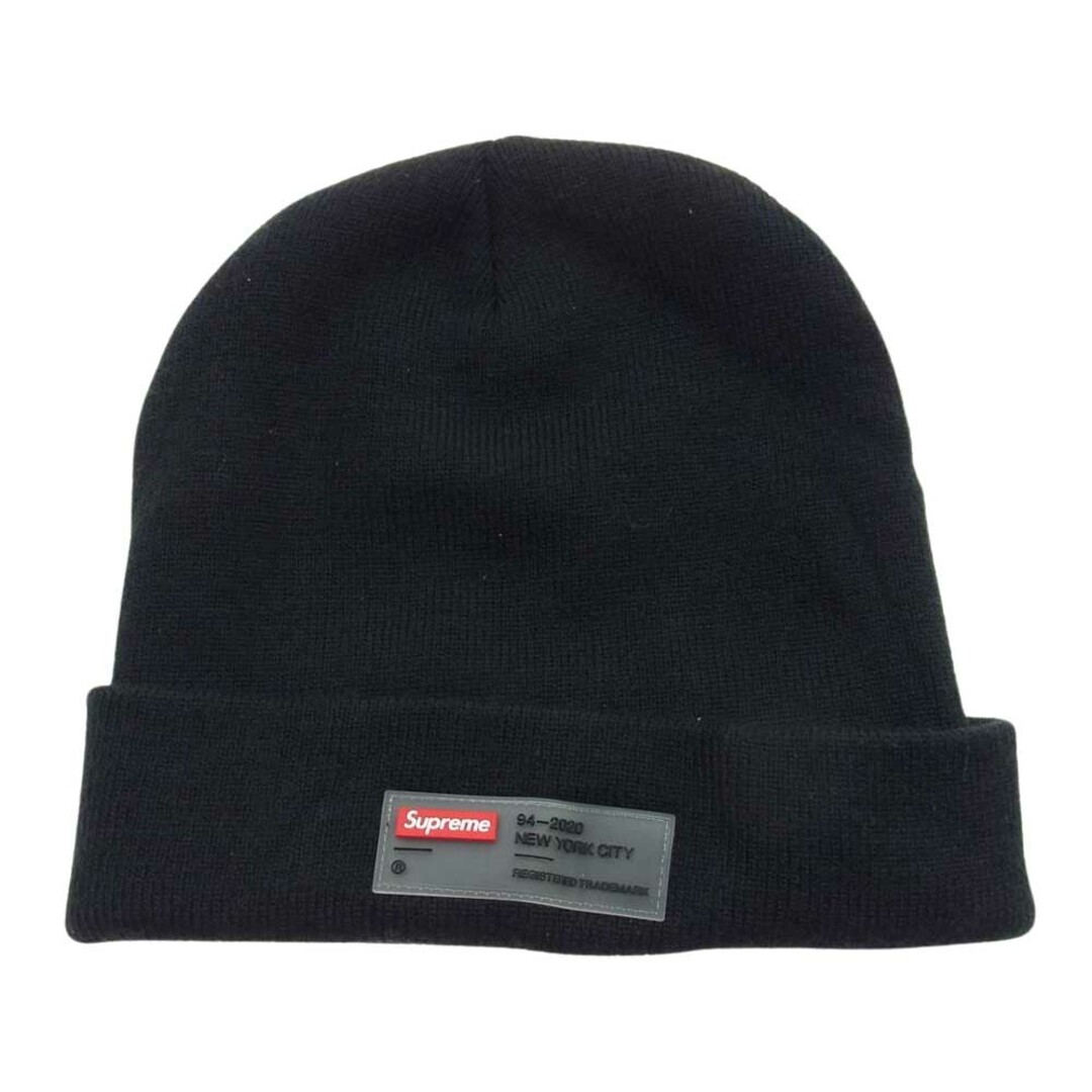 Supreme シュプリーム ニットキャップ 20AW Clear Label Beanie クリアラベル ロゴパッチ ビーニー ニット帽 ブラック系