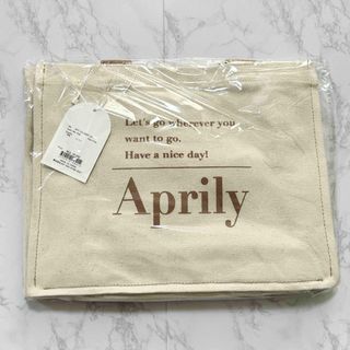 Aprily アプリリー ロゴキャンバス トートバッグ モーブピンク(ファッション)