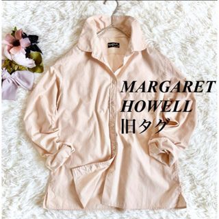 マーガレットハウエル(MARGARET HOWELL)の✳︎美品✨マーガレットハウエル　オールドモデル　くすみピンクシャツブラウス(シャツ/ブラウス(長袖/七分))