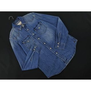 アメリカンイーグル(American Eagle)のAMERICAN EAGLE アメリカンイーグル ダンガリー シャツ sizeS/青 ◇■ メンズ(シャツ)