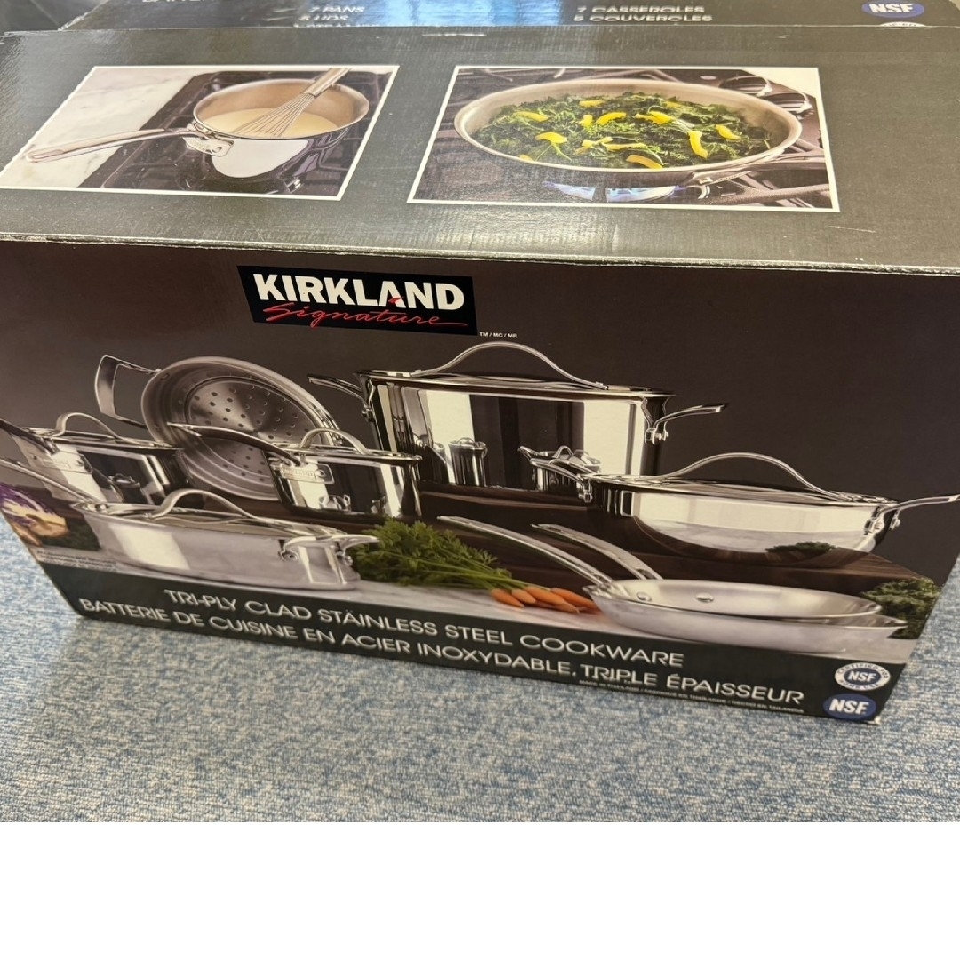 KIRKLAND(カークランド)の【新品】カークランド IH対応クックウェア 13ピース 987640 インテリア/住まい/日用品のキッチン/食器(鍋/フライパン)の商品写真