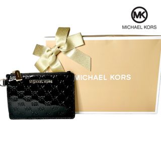 マイケルコース(Michael Kors)の【美品】マイケルコース　コインケース　ブラック　小銭入れ財布(コインケース)