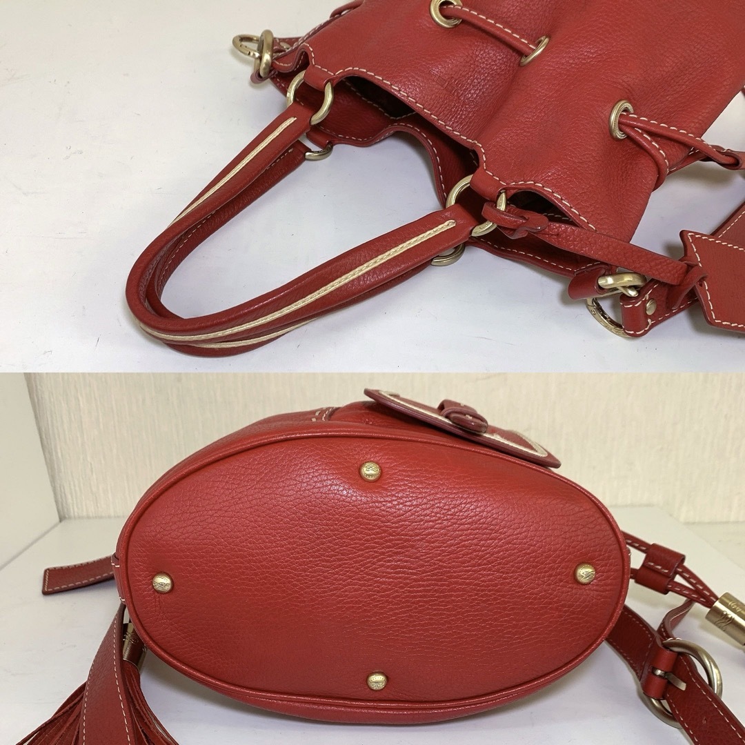 LANCEL(ランセル)の美品 LANCEL レザー 巾着2wayバッグ レディースのバッグ(ショルダーバッグ)の商品写真