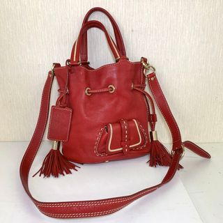 ランセル(LANCEL)の美品 LANCEL レザー 巾着2wayバッグ(ショルダーバッグ)