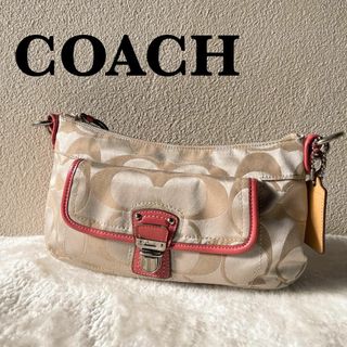 コーチ(COACH)の美品✨COACH コーチショルダーバッグハンドバッグブラウン茶(ショルダーバッグ)