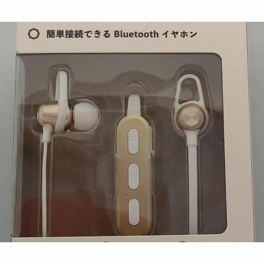 訳あり・未使用品●ワイヤレスイヤホン シャンパンゴールド■Bluetooth 5 スマホ/家電/カメラのオーディオ機器(ヘッドフォン/イヤフォン)の商品写真