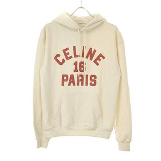 セリーヌ(celine)のCELINE セリーヌ 22SS 16PARIS ロゴプリントスウェットパーカー アイボリー XS 2Y756450I(パーカー)