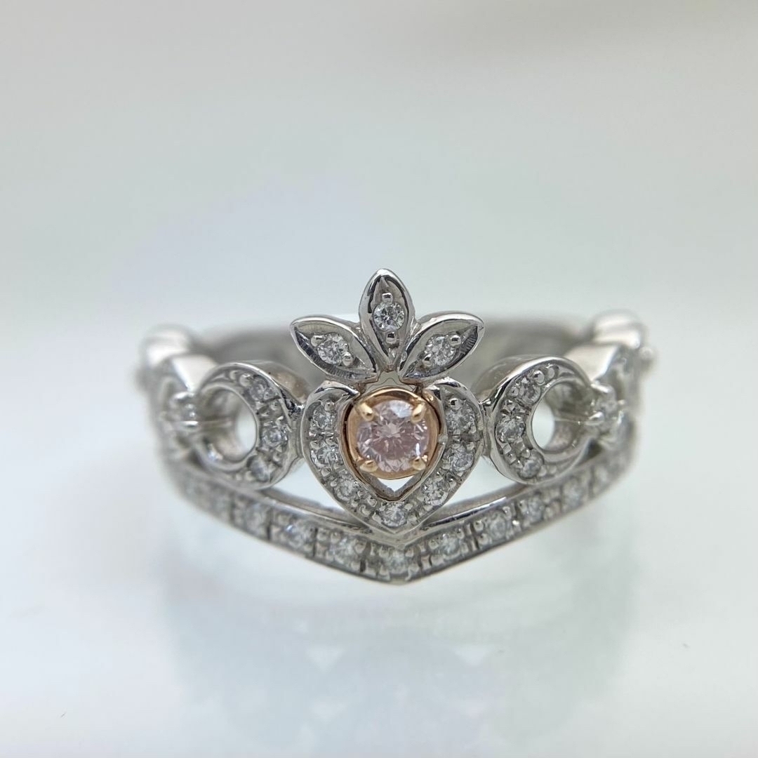 新品 ピンクダイヤ リング 0.072ct Pt900 K18PG レディースのアクセサリー(リング(指輪))の商品写真