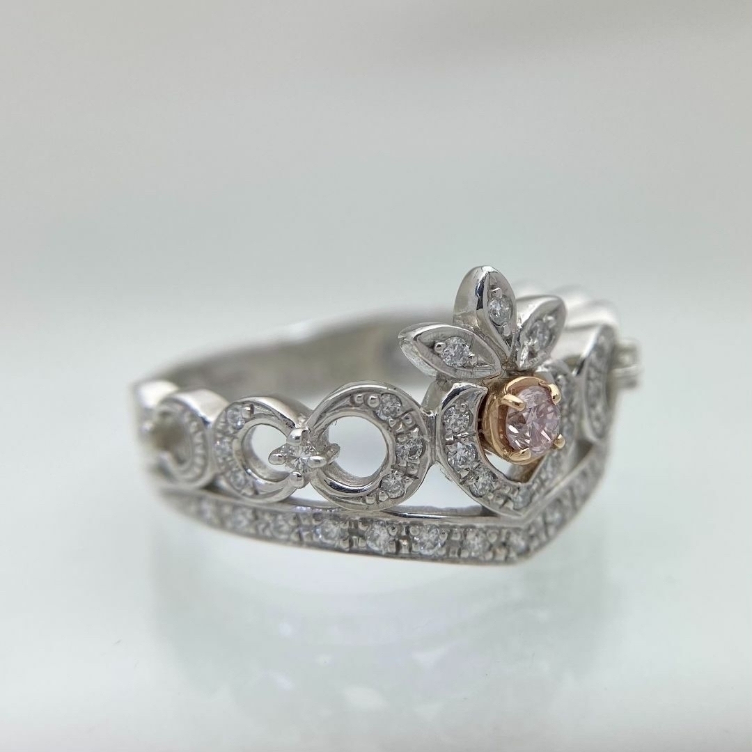 新品 ピンクダイヤ リング 0.072ct Pt900 K18PG レディースのアクセサリー(リング(指輪))の商品写真