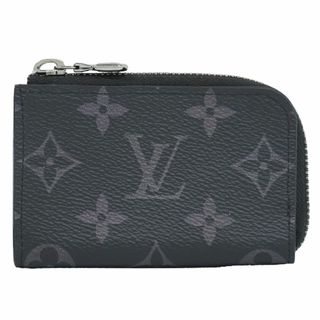 ルイヴィトン(LOUIS VUITTON)の本物 ルイヴィトン LOUIS VUITTON LV ポルトモネ ジュール モノグラム エクリプス コインケース 小銭入れ ブラック グレー M63536 ビトン 財布 ウォレット 中古(コインケース/小銭入れ)