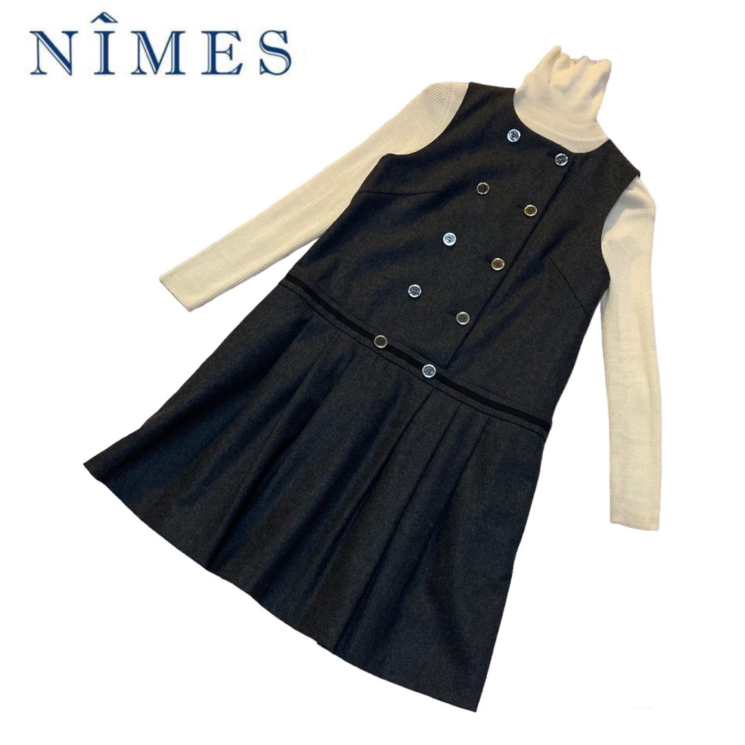 NIMES - 【NIMES／ニーム】ウールブレンドワンピース ONESIZE グレー