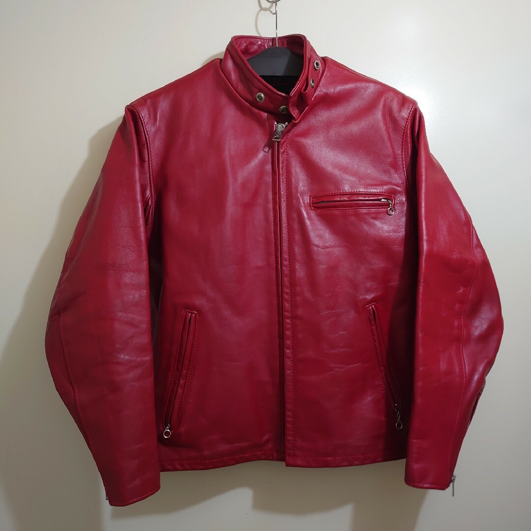 schott - ☆超美品☆Schott641 シングルライダース 赤 schott - ☆超美品☆Schott641 シングルライダース 赤