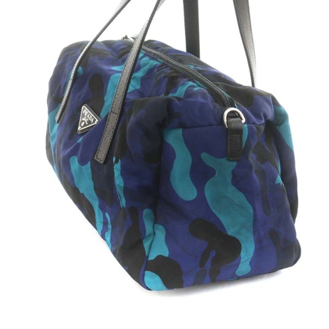 PRADA(プラダ)のプラダ 三角プレート ハンドバッグ ショルダーバッグ 迷彩柄 ナイロン 青 黒 メンズのバッグ(その他)の商品写真