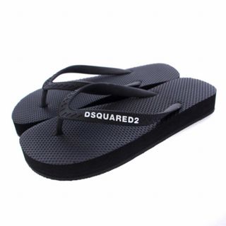 ディースクエアード(DSQUARED2)のディースクエアード FLIP FLOPS ビーチサンダル フラット 35 黒(サンダル)