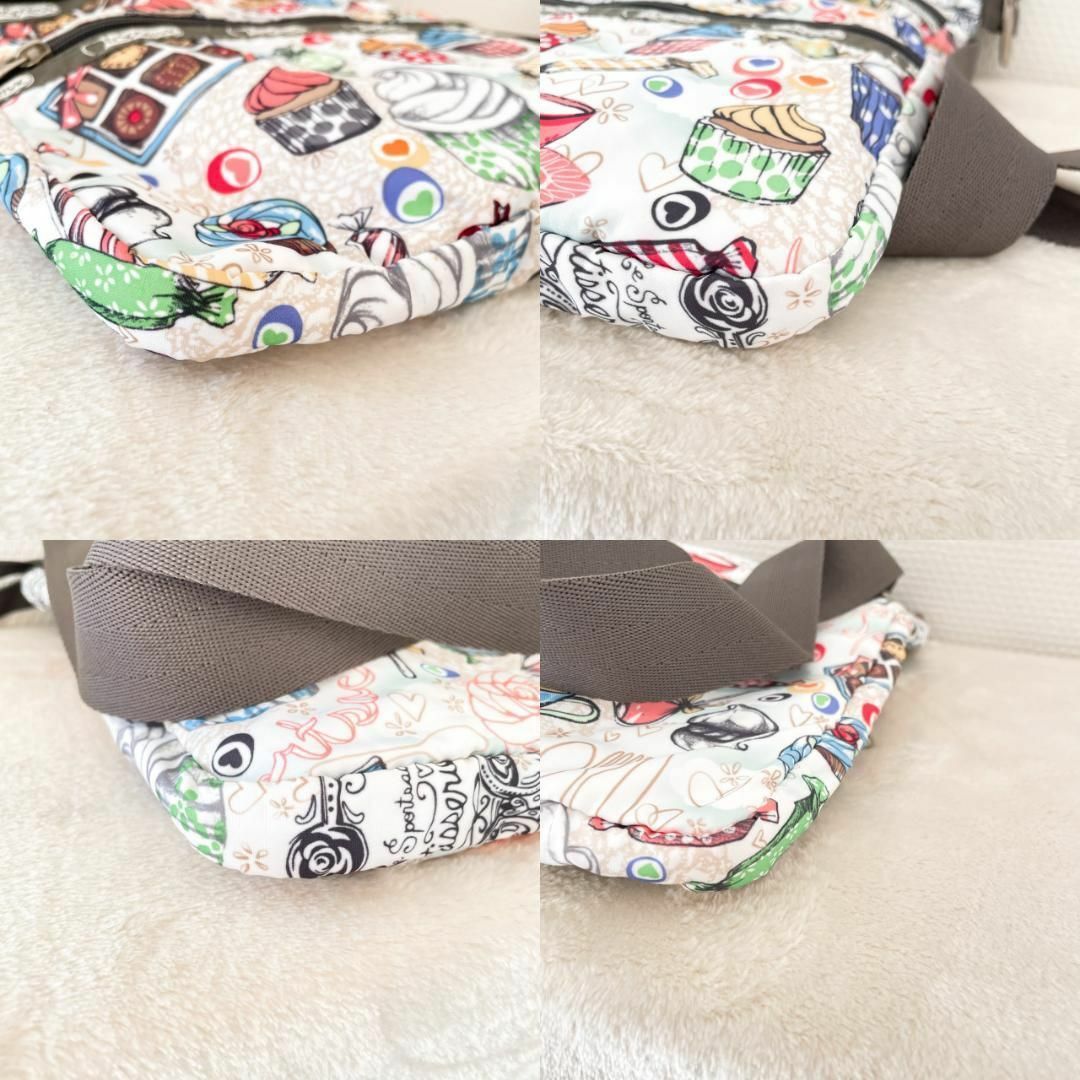 LeSportsac(レスポートサック)の美品✨LeSportsacレスポートサックショルダーバッグハンドバッグホワイト白 レディースのバッグ(ショルダーバッグ)の商品写真