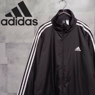 アディダス(adidas)の✨美品✨ adidas アディダス メンズウィンドブレーカー ブラック O(L)(ナイロンジャケット)