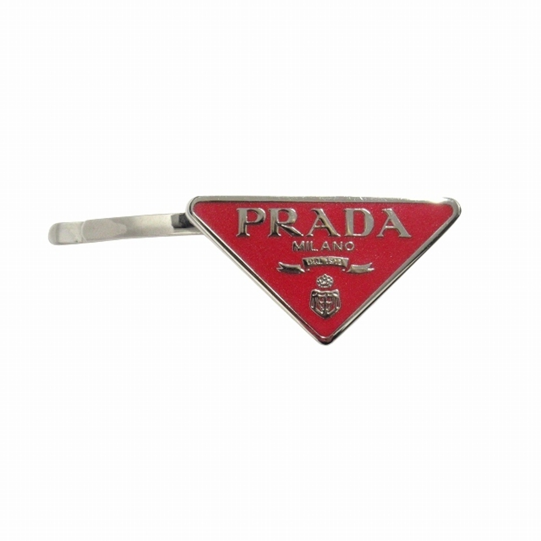 PRADA(プラダ)の美品 プラダ PRADA トライアングル ロゴ ヘアピン ヘアアクセサリー■１ レディースのヘアアクセサリー(ヘアピン)の商品写真