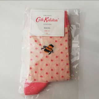 キャスキッドソン(Cath Kidston)のキャスキッドソン　靴下　ソックス　ピンク　ワンポイント　ビー　蜂　ドット　水玉(ソックス)