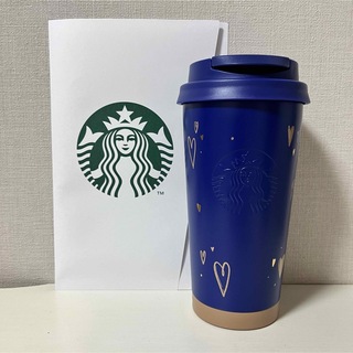 スターバックス(Starbucks)のスターバックス　バレンタイン2024ステンレスTOGO ロゴタンブラー　ネイビー(タンブラー)