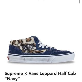 シュプリーム(Supreme)のSupreme × Vans Leopard Half Cab "Navy"(スニーカー)