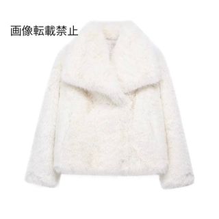🦅1月新作🍆13419◆white ホワイト ファーコート(毛皮/ファーコート)