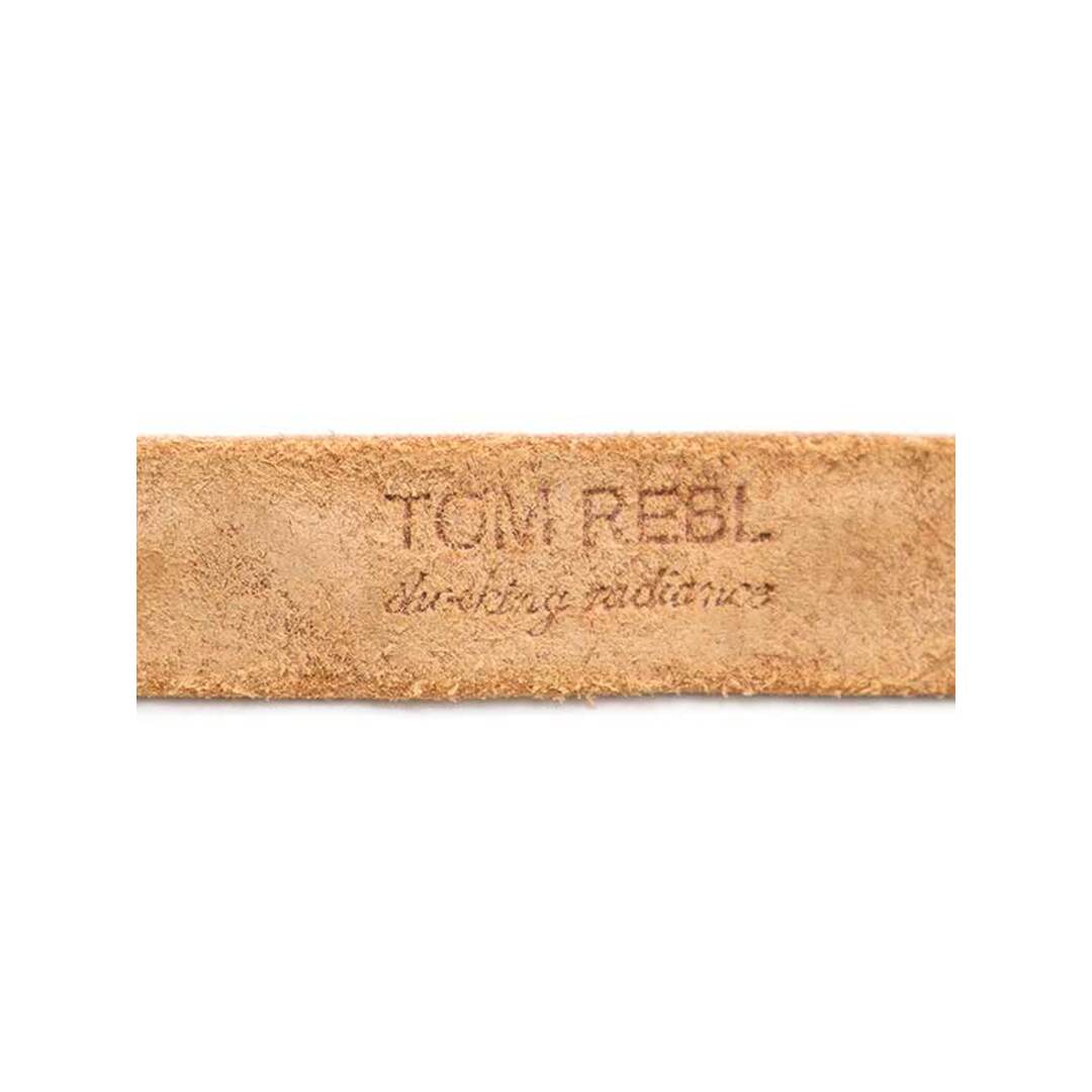TOM REBL(トムレヴェル)のTOM REBL トム レベル メタル装飾レザーベルト ブラウン メンズのファッション小物(ベルト)の商品写真