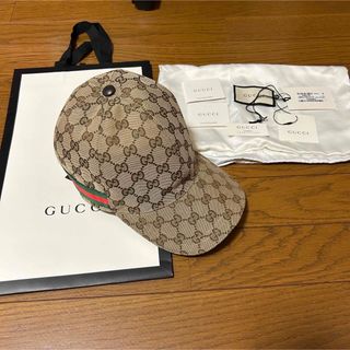 グッチ(Gucci)のGUCCI GG キャンバス ベースボールキャップ M 58 キャップ 巾着(キャップ)