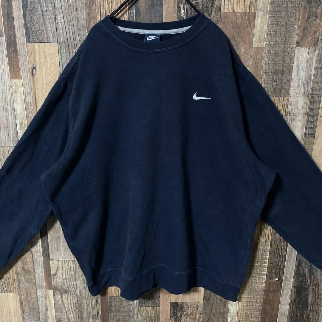 NIKE(ナイキ)のナイキ メンズ トレーナー ロゴ 2XL ネイビー USA古着 長袖 スウェット メンズのトップス(スウェット)の商品写真