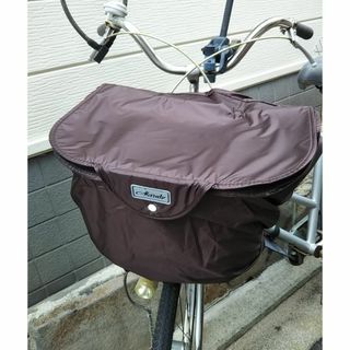 自転車用品　２段式ファスナーバスケットカバー：前カゴ用　【ブラウン（茶色）】(その他)