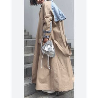 AMERI BACK LACE COAT デニムトレンチコート　試着のみ