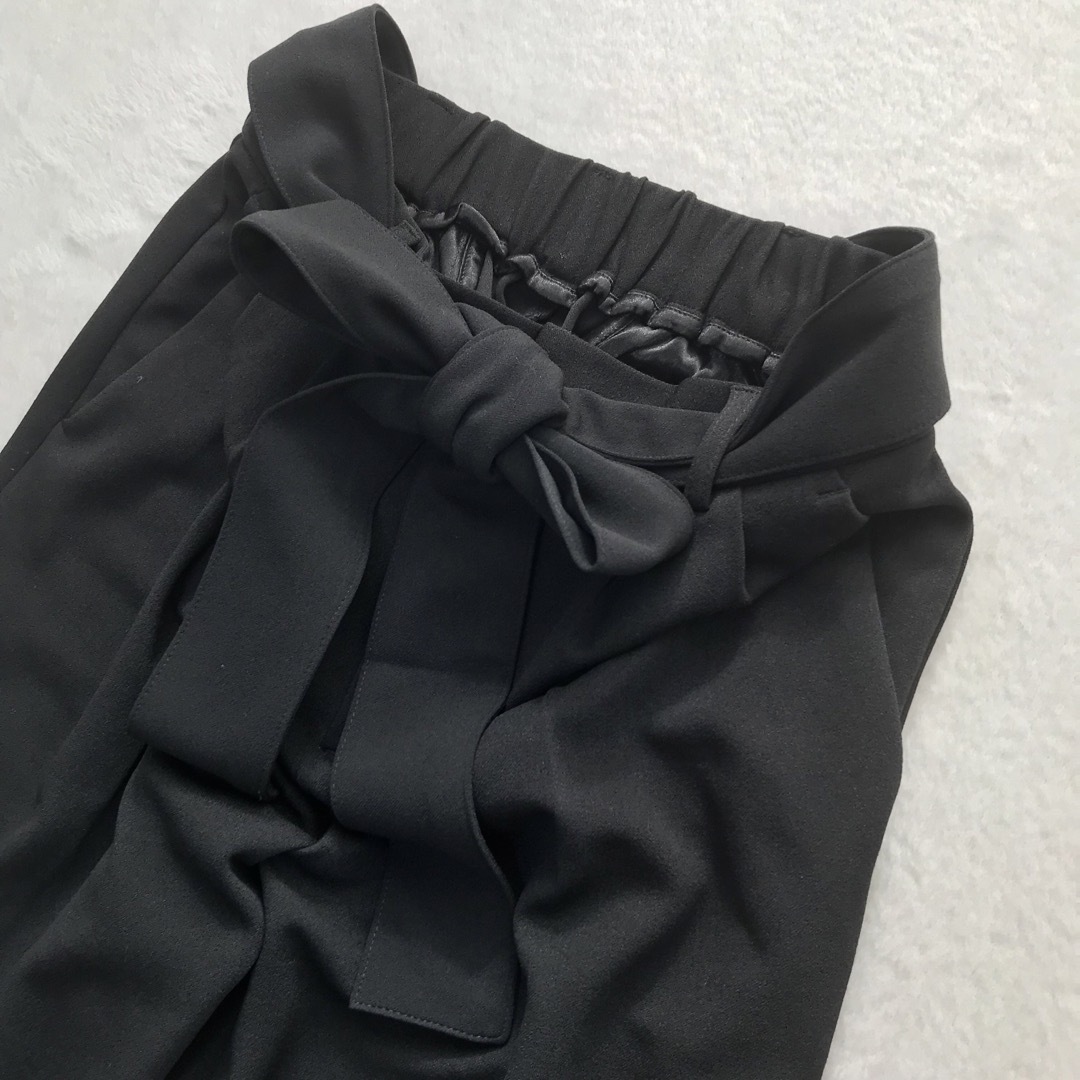 GIRL(ガール)のガール S ジャケット ブラウス ワイドパンツ セレモニースーツセットアップ 黒 レディースのフォーマル/ドレス(スーツ)の商品写真