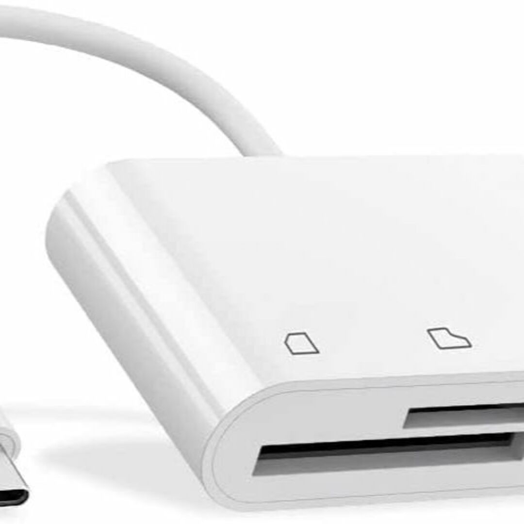 USB C - Micro SD TFメモリーカードリーダー iPad Pro  スマホ/家電/カメラのテレビ/映像機器(映像用ケーブル)の商品写真