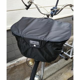 自転車用品　２段式ファスナーバスケットカバー：前カゴ用　【ブラック（黒色）】(その他)