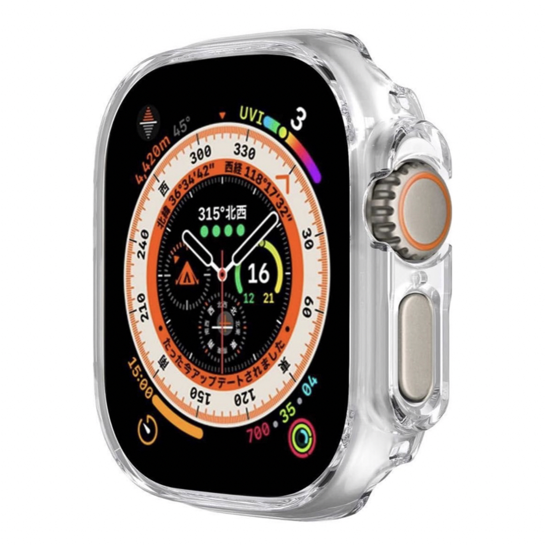 Apple iwatch ultra49mm用 クリアケース+ 保護フィルム スマホ/家電/カメラのスマホアクセサリー(モバイルケース/カバー)の商品写真
