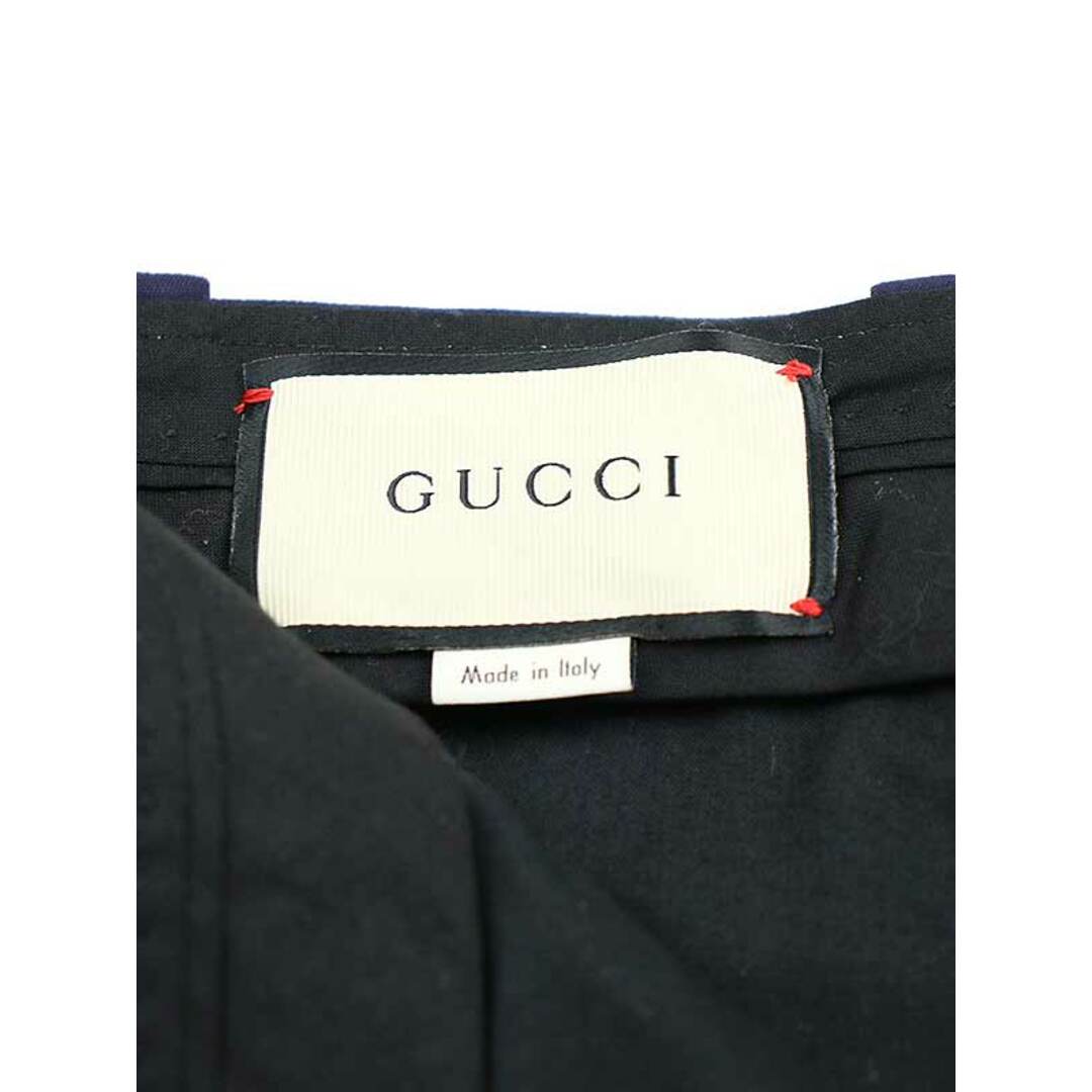 Gucci(グッチ)のGUCCI グッチ ウェブライン レーヨントラウザーパンツ ネイビー 36 523250 ZKR01 レディースのパンツ(その他)の商品写真