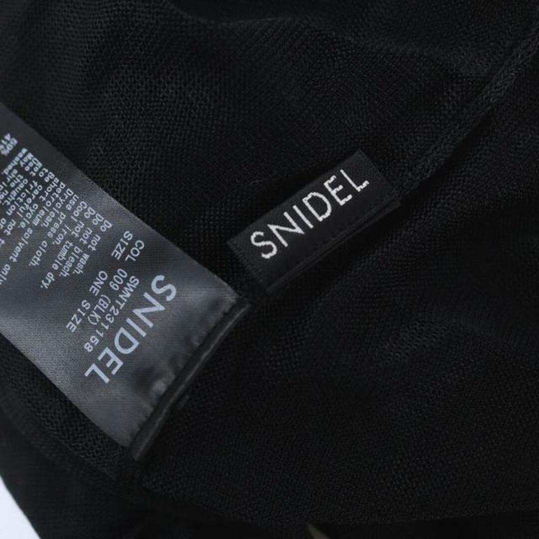 SNIDEL(スナイデル)のスナイデル  シアーニットプルオーバー カットソー 長袖 インナー付き F 黒 レディースのトップス(ニット/セーター)の商品写真