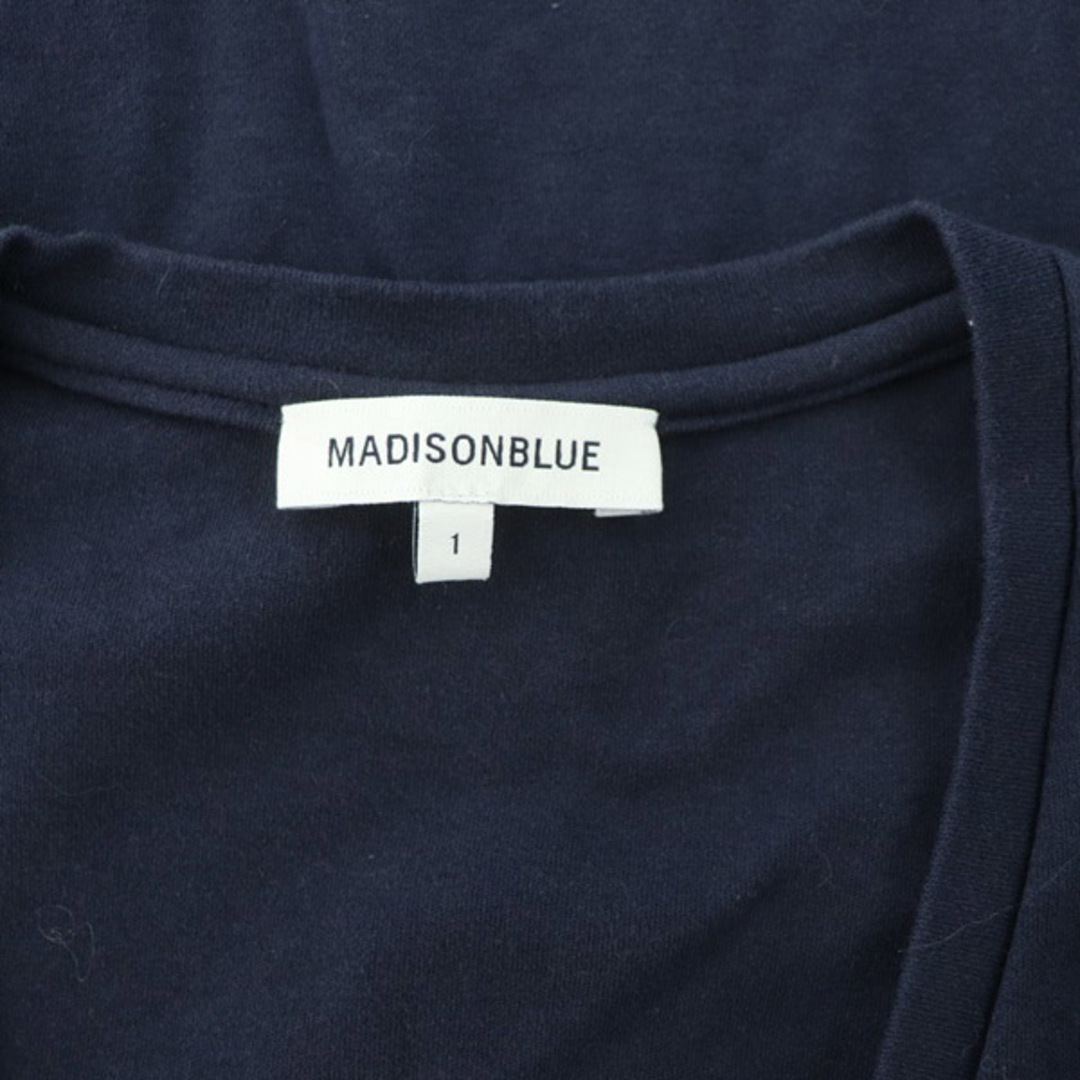 MADISONBLUE(マディソンブルー)のマディソンブルー Vネック Tシャツ カットソー 半袖 コットン 01 紺 レディースのトップス(Tシャツ(半袖/袖なし))の商品写真