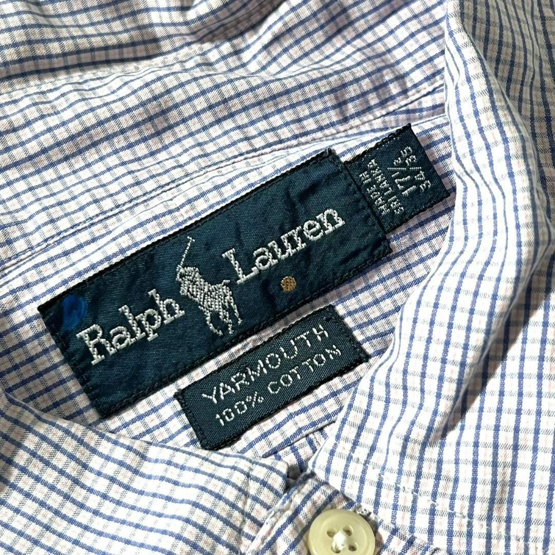 Ralph Lauren(ラルフローレン)の90s ラルフローレン ボタンダウンシャツ YARMOUTH チェックシャツ メンズのトップス(シャツ)の商品写真