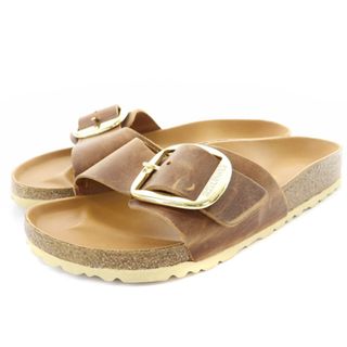 ビルケンシュトック(BIRKENSTOCK)のビルケンシュトック サンダル レザーベルト 24cm 茶色(サンダル)