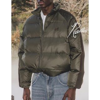Needles - NEEDLES BEAMS 別注 DOWN JACKET 緑 オリーブ Mの通販 Needles - NEEDLES BEAMS 別注 DOWN JACKET 緑 オリーブ Mの通販