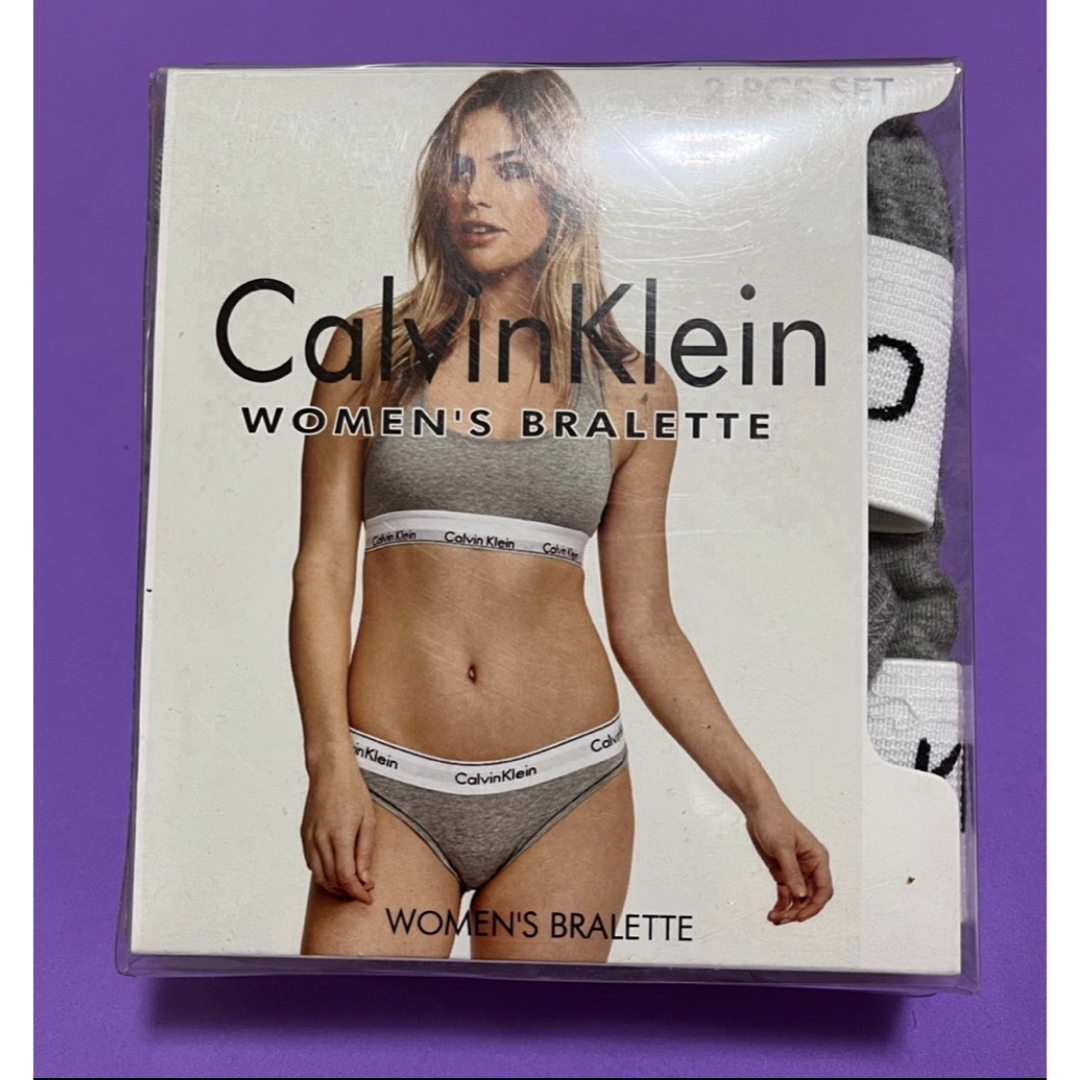 Calvin Klein(カルバンクライン)の新品最後！　CalvinKlein カルバンクライン　ブラショーツ　グレー　M レディースの下着/アンダーウェア(ブラ&ショーツセット)の商品写真