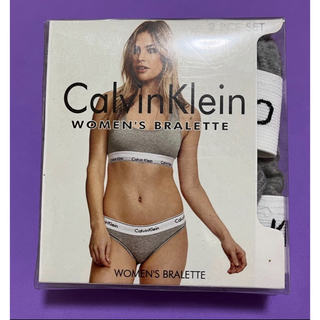 カルバンクライン(Calvin Klein)の新品最後！　CalvinKlein カルバンクライン　ブラショーツ　グレー　M(ブラ&ショーツセット)