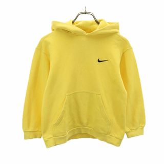 ナイキ(NIKE)のナイキ 90s USA製 白タグ オールド スウェットパーカー S イエロー NIKE 裏起毛 レディース 古着 【240122】(パーカー)