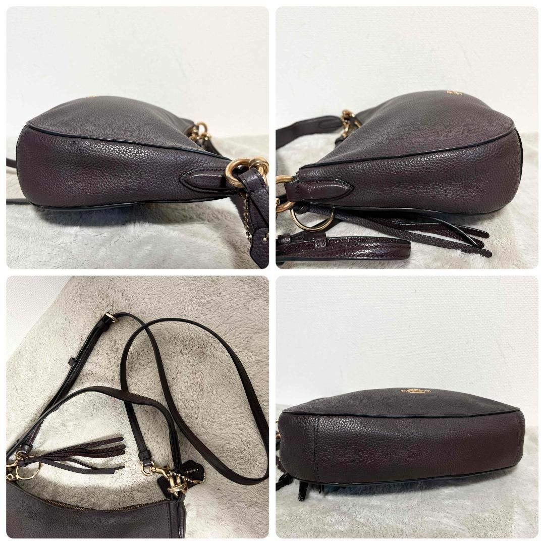 COACH(コーチ)の美品✨COACH コーチショルダーバッグハンドバッグパープル紫 レディースのバッグ(ショルダーバッグ)の商品写真