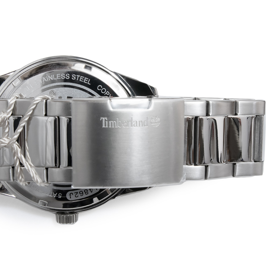 Timberland(ティンバーランド)のティンバーランド クオーツ 腕時計 ステンレススチール シルバー ブラック ベージュ TBL 14862JS 02M 箱付 Timberland（新品・未使用品） メンズの時計(腕時計(アナログ))の商品写真
