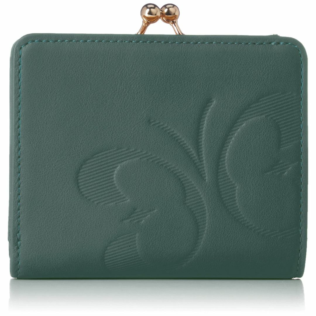 【色: Dグリーン】[ハナエモリ] 財布 二つ折り 口金 スイングHP HMP6バッグ